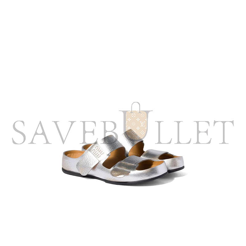 MIU MIU BLEACHED LEATHER SANDALS 5XX674